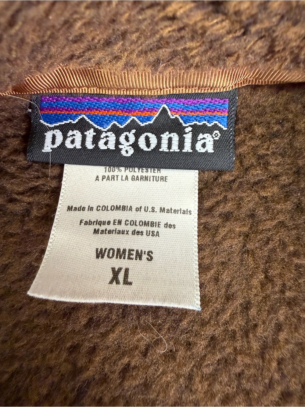 Patagonia Re-Tool Snap-T High Pile Fleece Pullover Brown Tan Womens XL - Picture 4 of 7